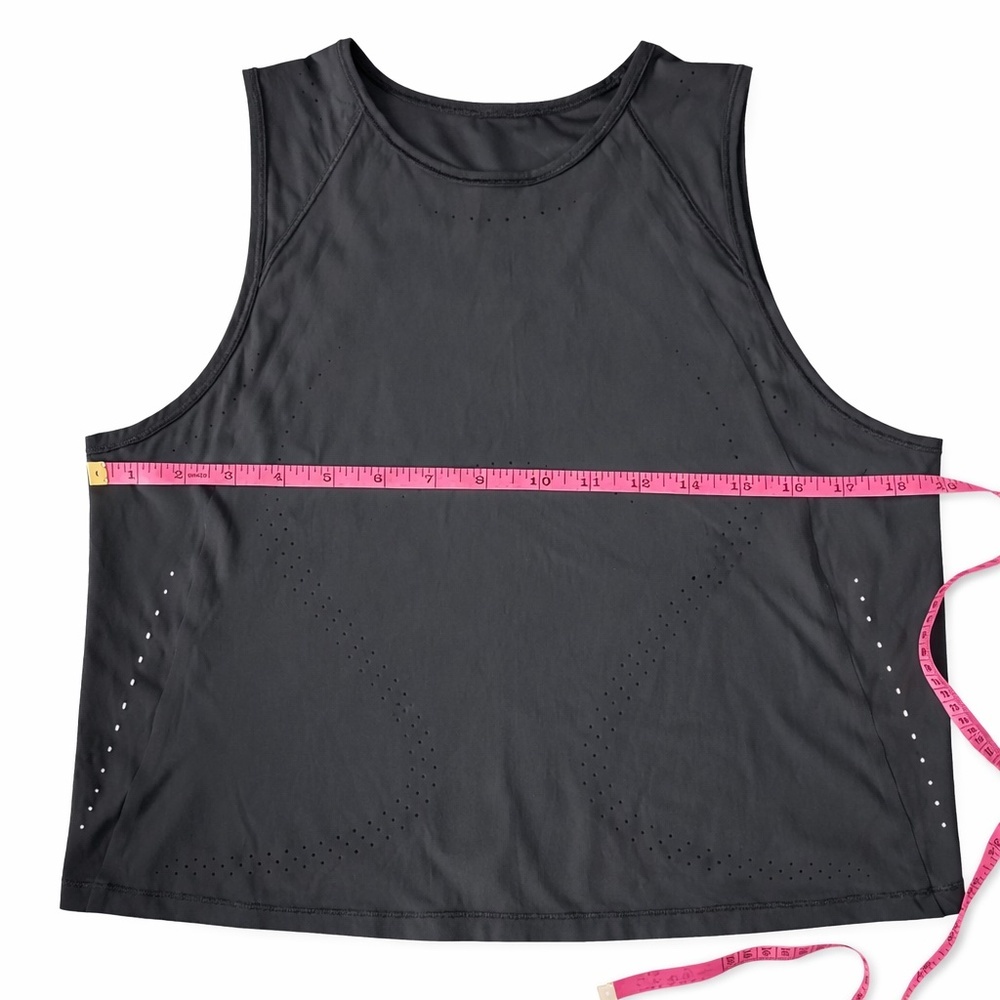 Lululemon Black Perforated Athletic Tank Top Dri-Fit Workout Size M - Picture 6 of 7